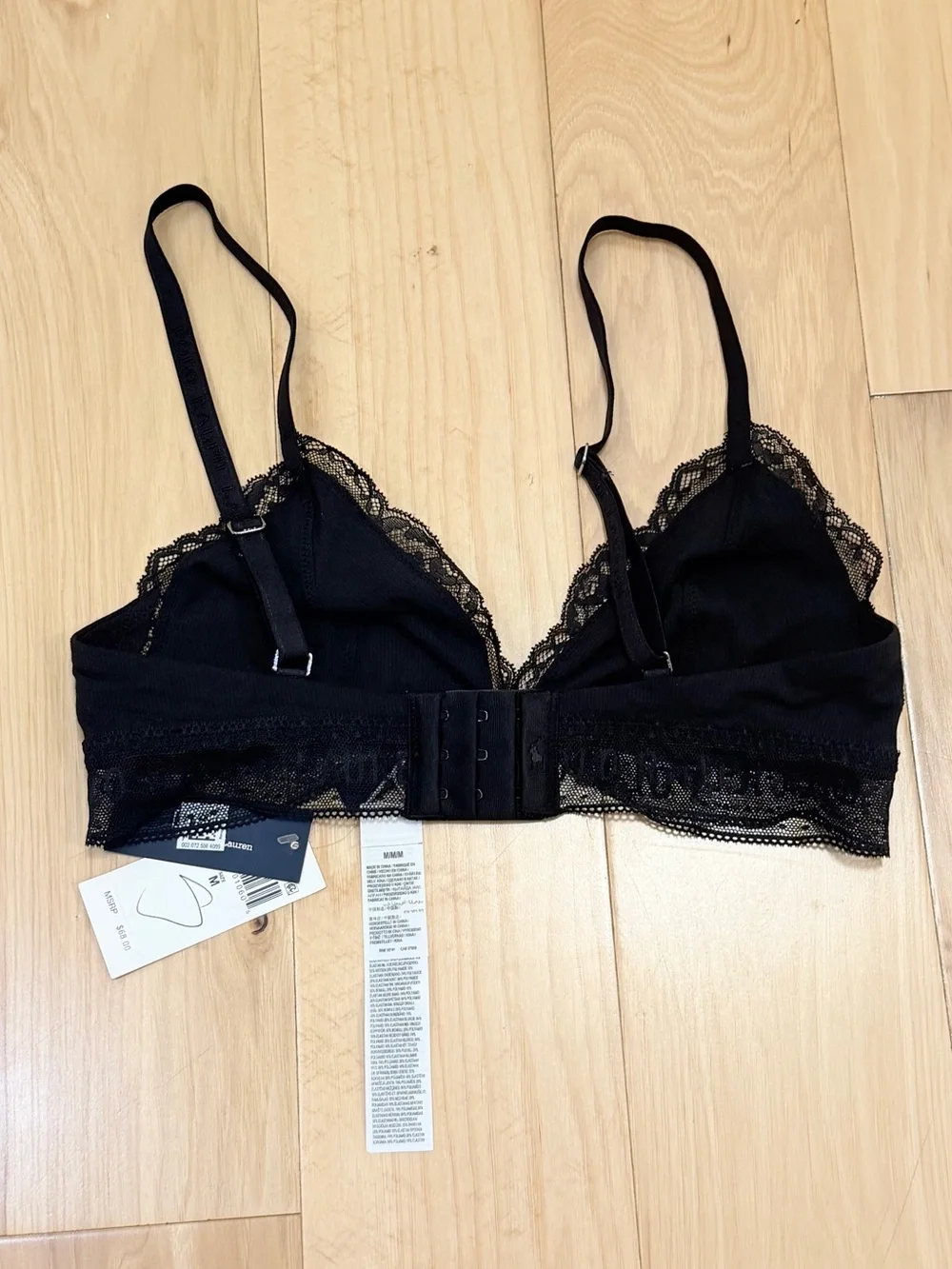 NWT Polo Ralph Lauren Women’s Triangle Lace Unlined Bralette